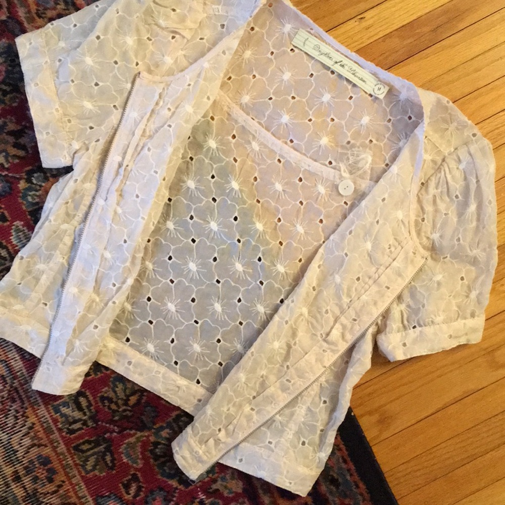 Cropped Eyelet Jacket - Picture 1 of 3